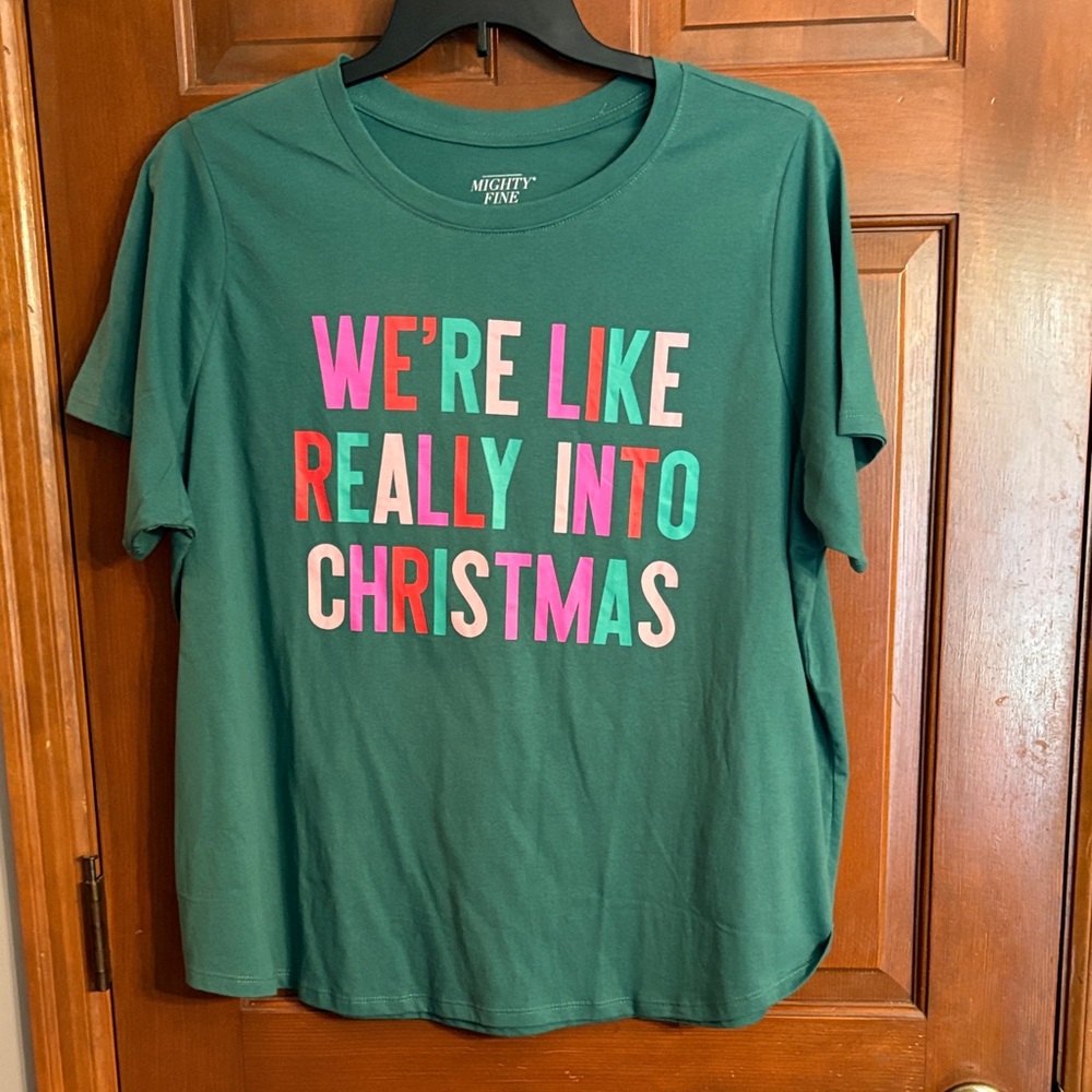Mighty Fine Festive Green Holiday Tee